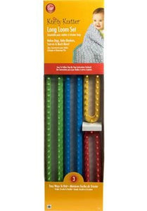 Knifty Knitter Long Loom Set (Includes 4 Looms, 1 Hook & 1 Needle)