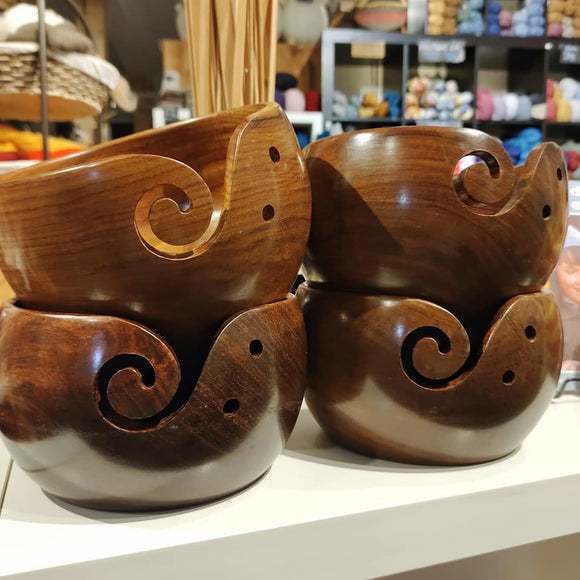 Acacia Wood Yarn Bowls