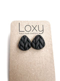 Loxy Polymer Clay Knit Earrings