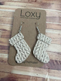 Loxy Polymer Tweed Knit Earrings