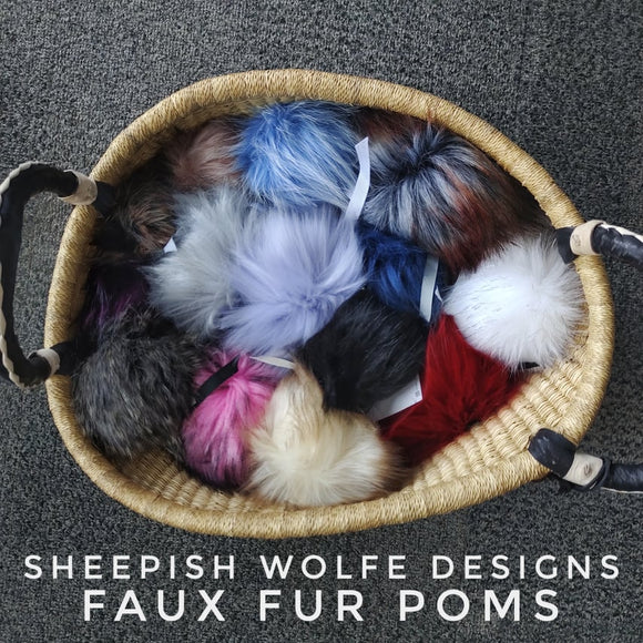 Sheepish Wolfe Faux Fur Poms